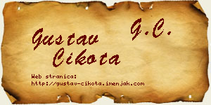 Gustav Cikota vizit kartica